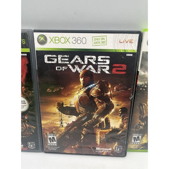 Gears Of War I, II, III Xbox 360 With Bonus Disc - Picture 3 of 16